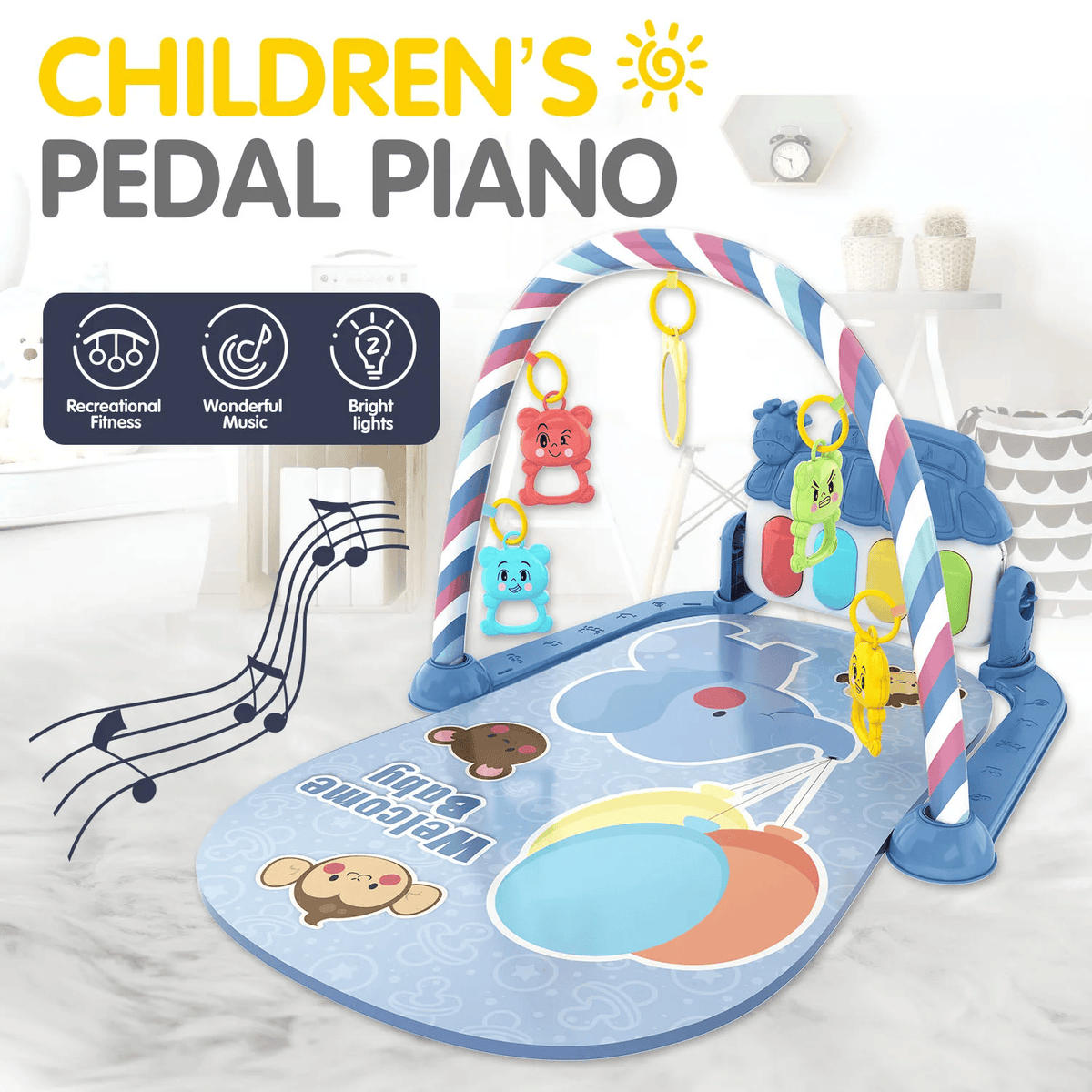 Children's pedal piano crawling mat