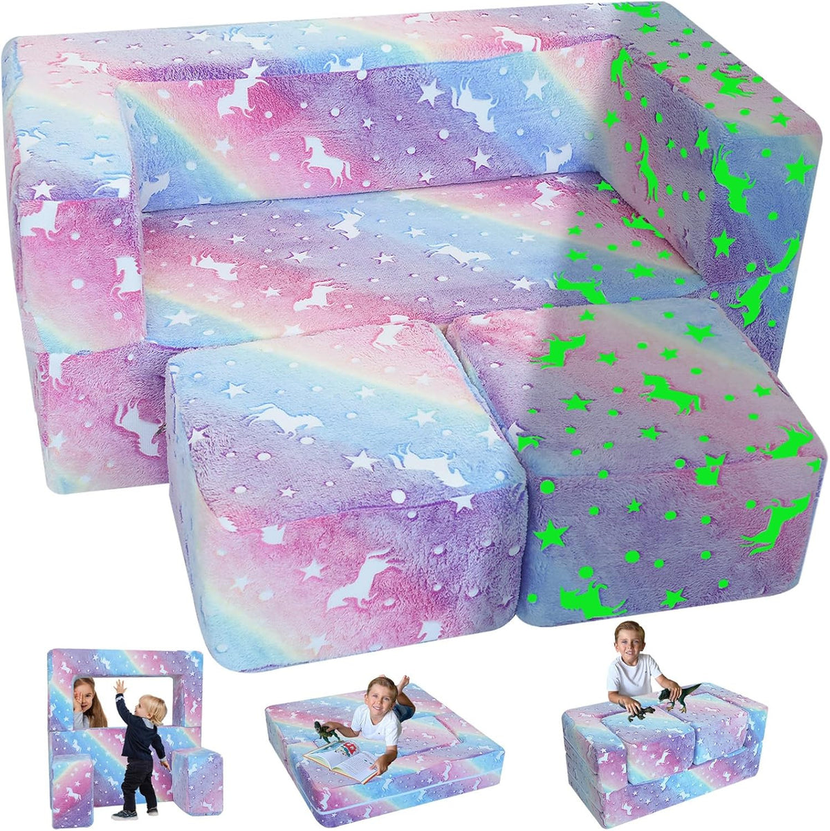 Modular Kids Play Glowing Couch