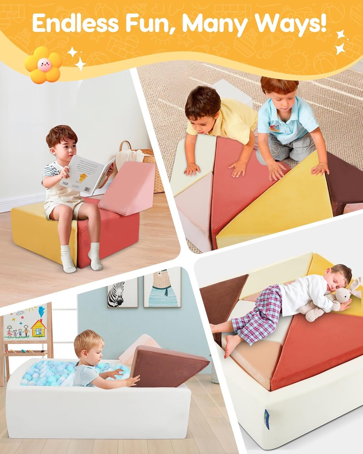 Kids Puzzle Playing Sofa