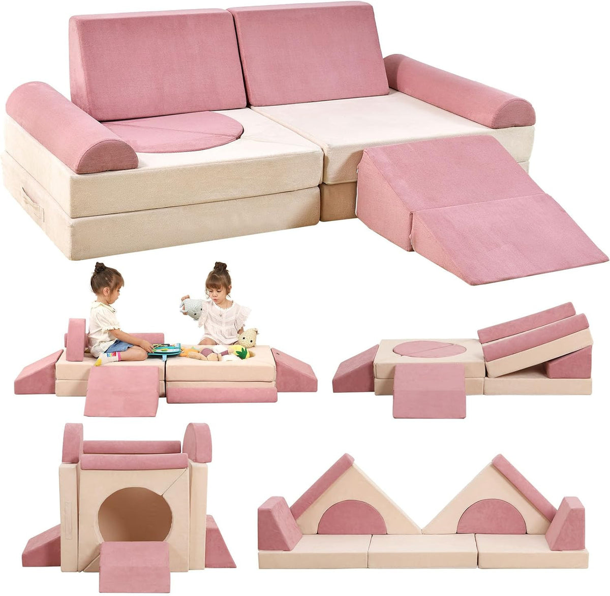 12PCS Modular Kids Play Couch