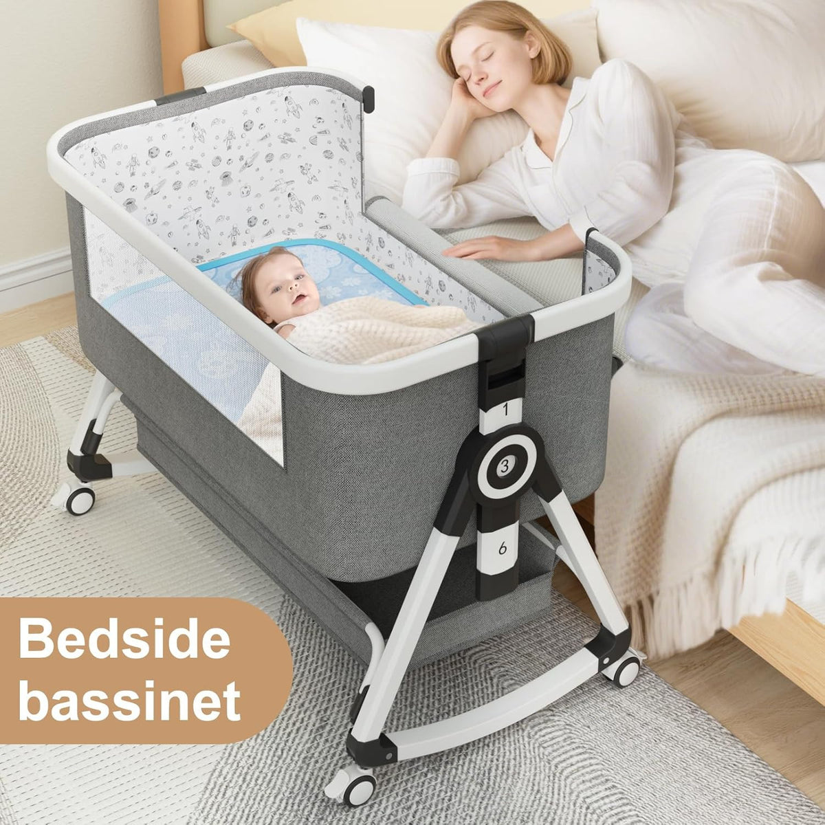 4-in-1 Baby Bassinet Bedside Sleeper
