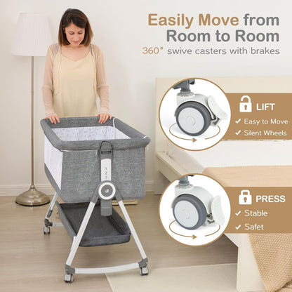 4-in-1 Baby Bassinet Bedside Sleeper