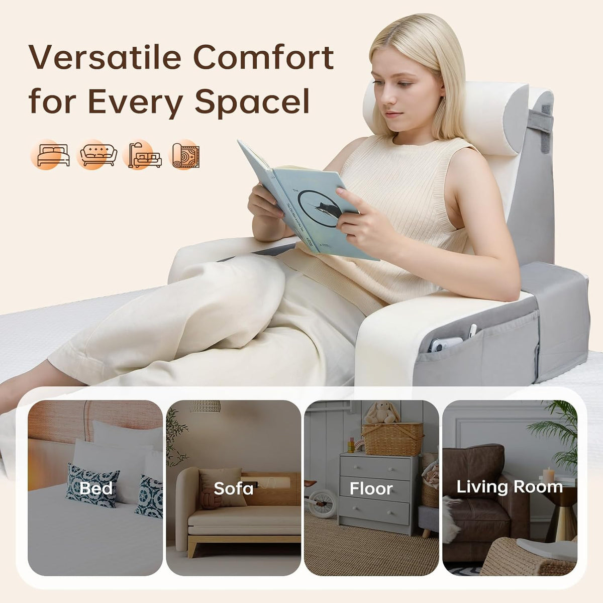 Pregnant Mom Back Pillow for Bed Sitting up
