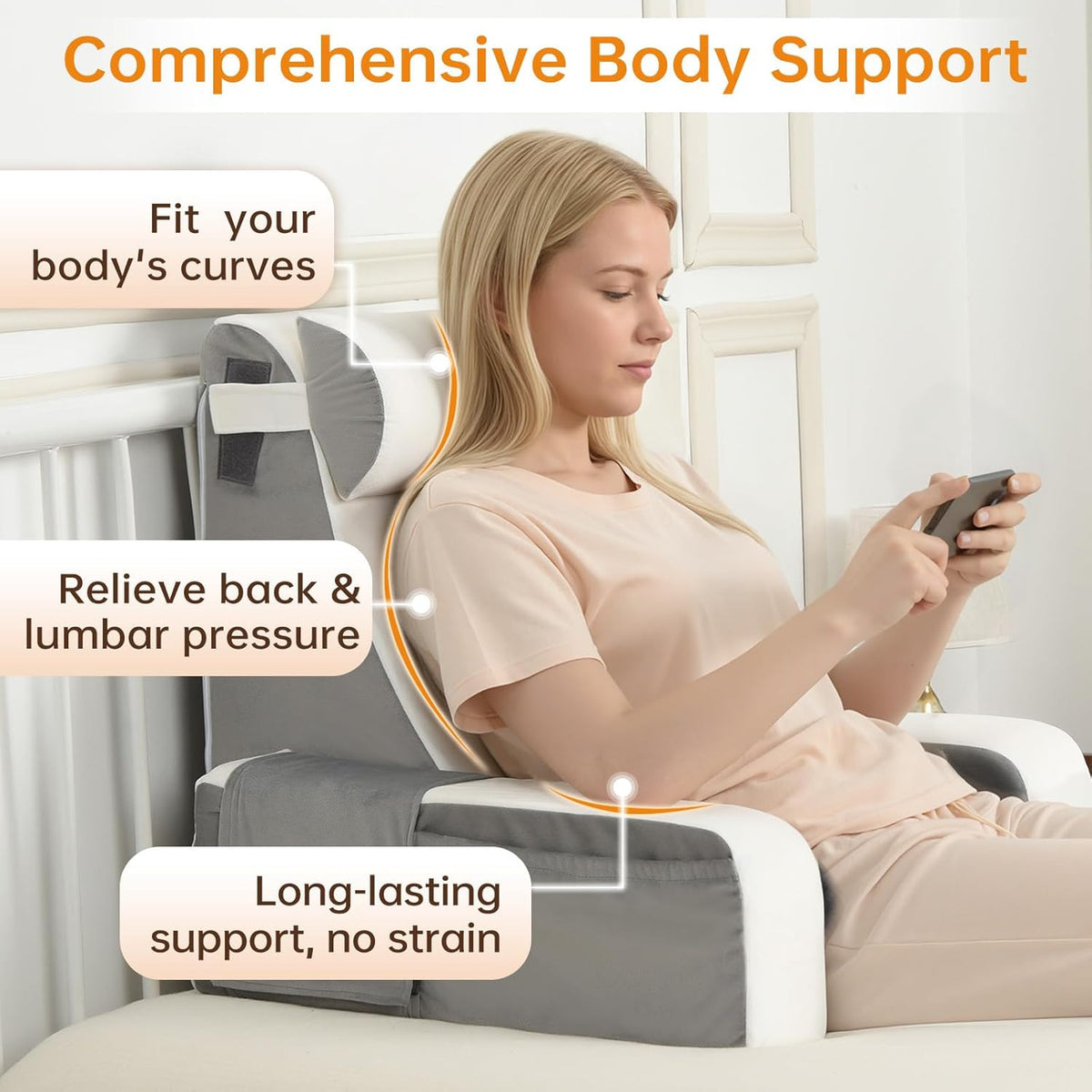 Pregnant Mom Back Pillow for Bed Sitting up