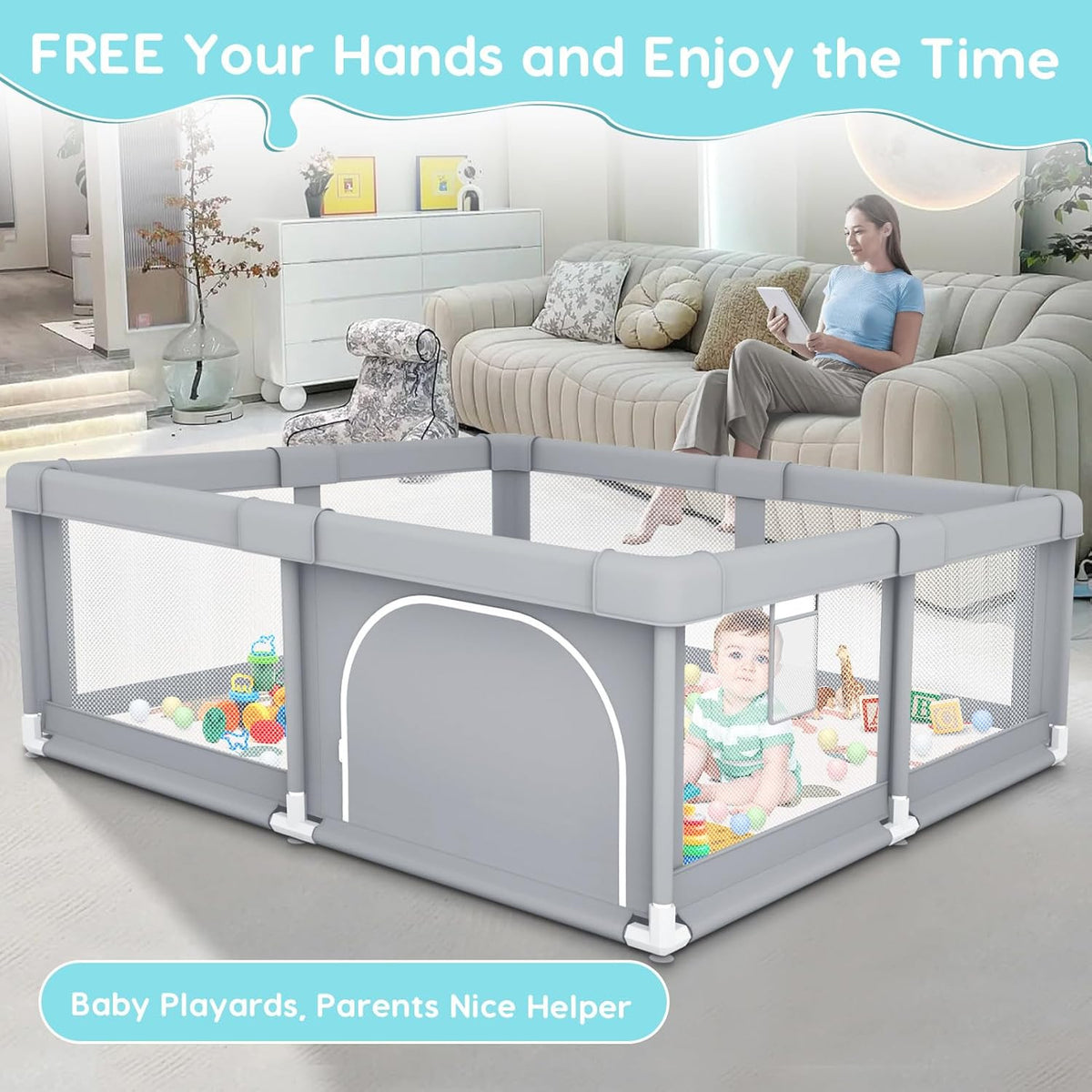 Baby Playing Playpen Indoor