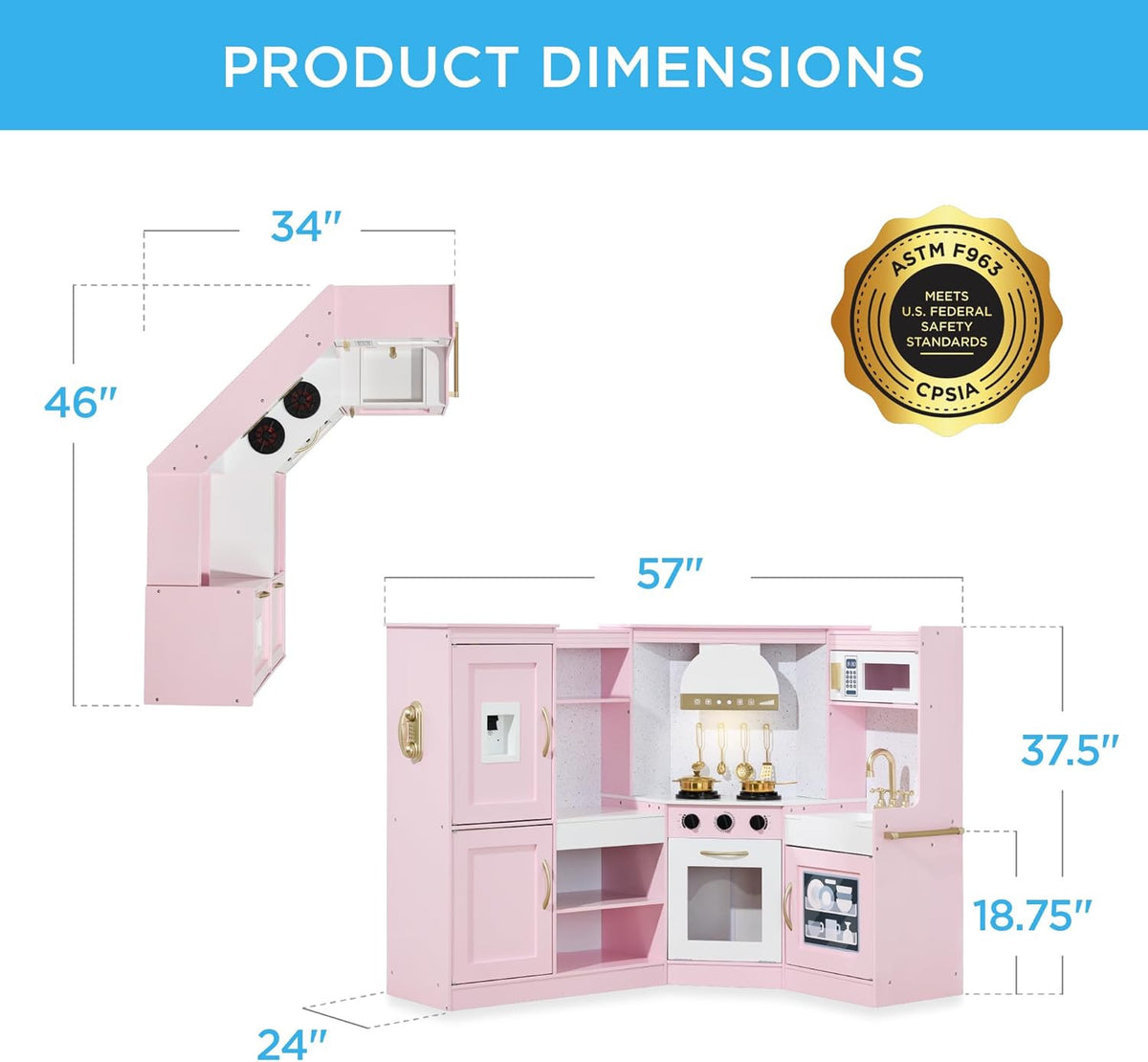 Wooden Kids Kitchen Playset