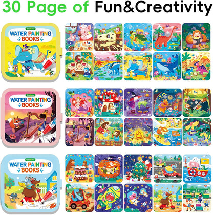 Water Painting Books for Kids 3-Pack