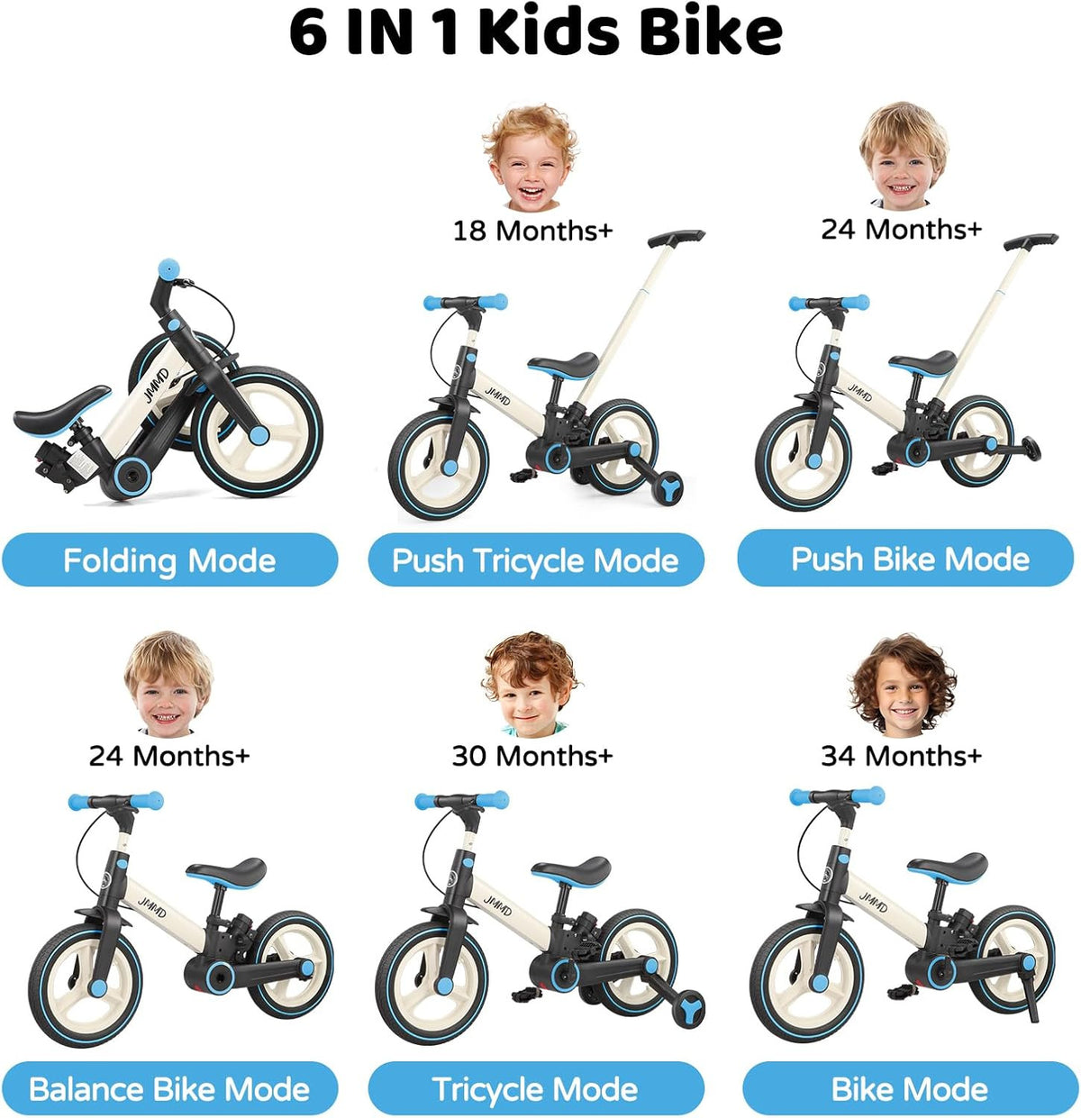 6 in 1 Toddler Bike