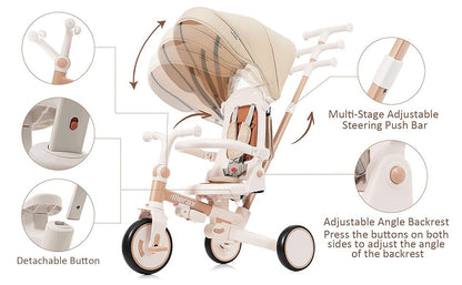 7-in-1 Foldable Kids Tricycle