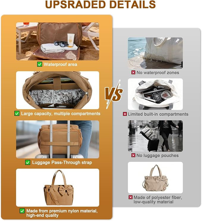 Bow Tote Diaper Bag