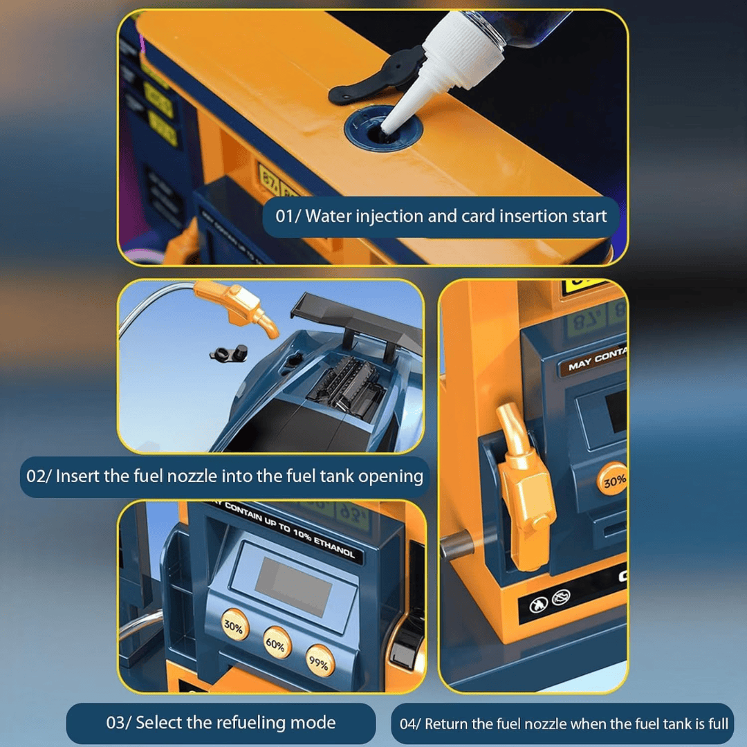 Gas Station RC Car Toy